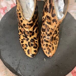 Leopard Print Ankle Boots